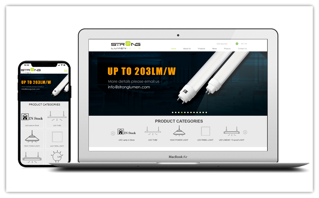 LED照明營(yíng)銷型網(wǎng)站建設(shè)-繁落信息技術(shù)"